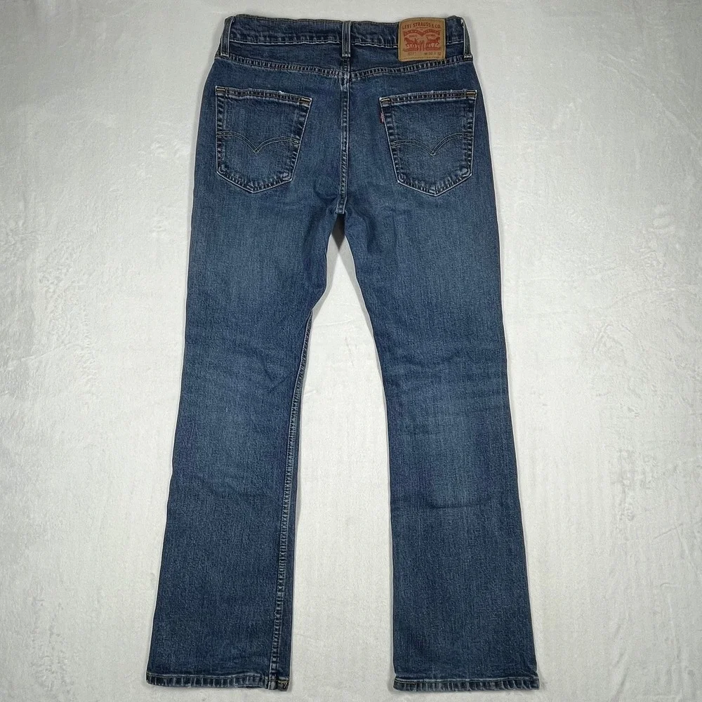 Levi's 527 Slim Bootcut Jeans Mens 33x32 (Fits 32x31) Blue Medium Wash Denim